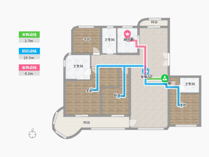 浙江省-嘉兴市-金昌香湖印月-158.00-户型库-动静线