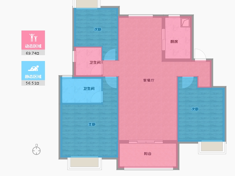 江苏省-徐州市-滨湖花园-三期-115.00-户型库-动静分区