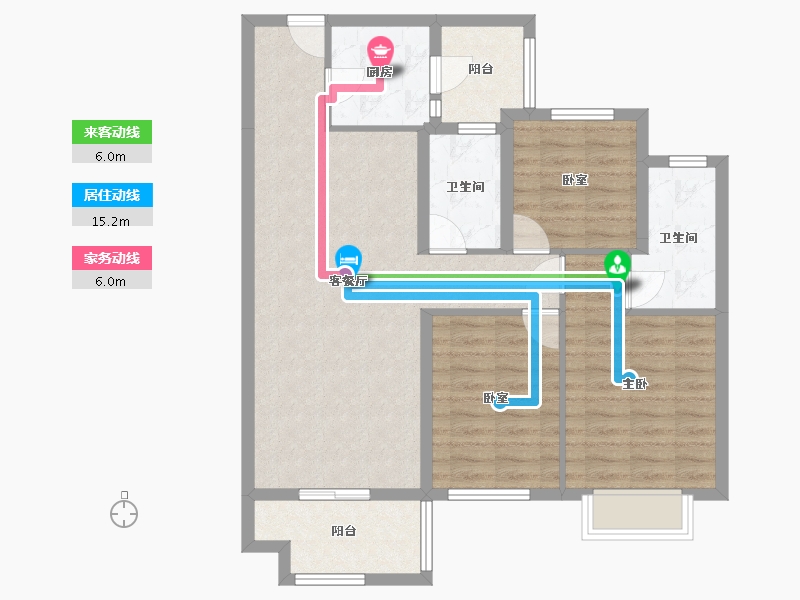 广西壮族自治区-百色市-靖西云天城-85.60-户型库-动静线