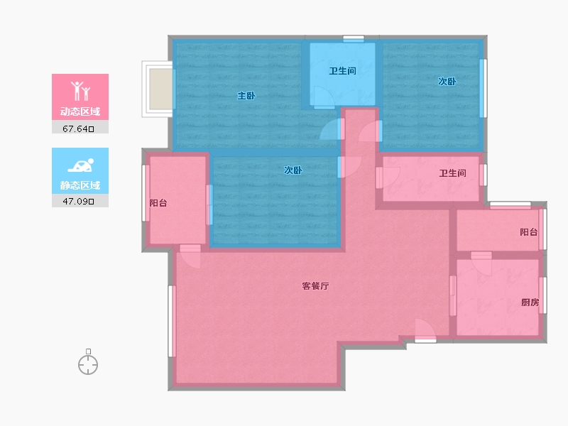 河南省-濮阳市-东湖花畔-101.62-户型库-动静分区