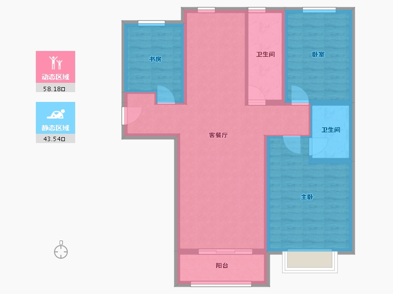 河南省-新乡市-四季城-107.20-户型库-动静分区