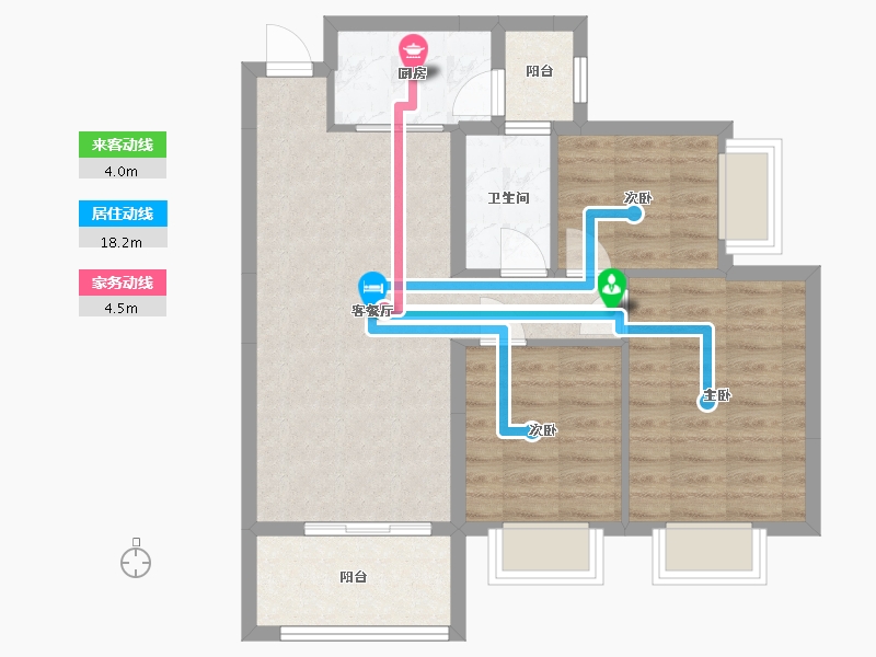 广西壮族自治区-来宾市-湖畔华庭-72.26-户型库-动静线