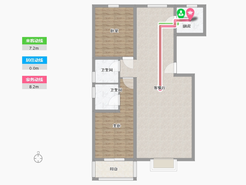 河北省-石家庄市-王子嘉园-100.00-户型库-动静线