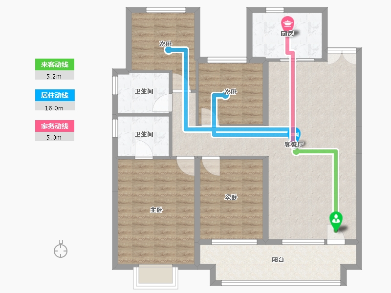 山东省-菏泽市-碧桂园-115.20-户型库-动静线