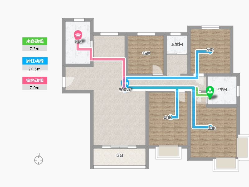 河南省-洛阳市-国风龙樾-107.00-户型库-动静线