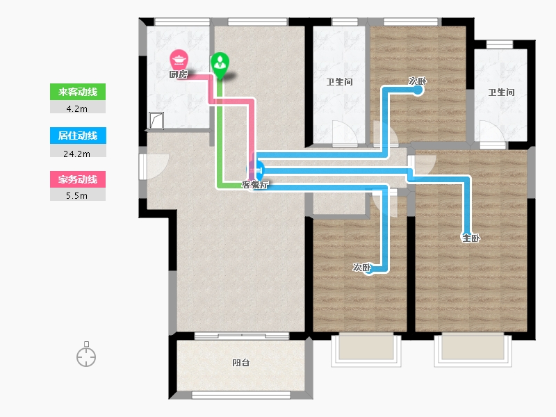 山东省-菏泽市-华景铭城-109.00-户型库-动静线