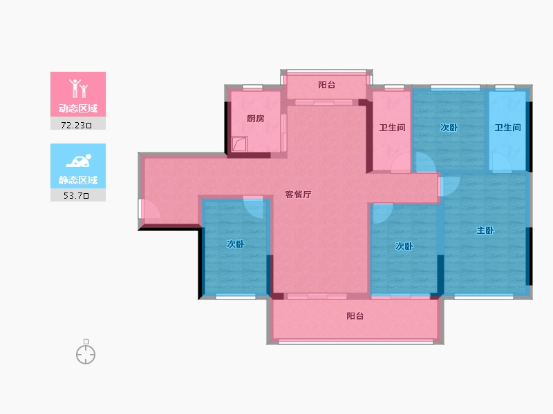 广东省-梅州市-汇珑湾-110.00-户型库-动静分区