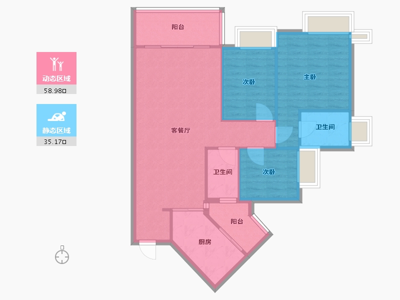 广东省-惠州市-翠园-90.00-户型库-动静分区