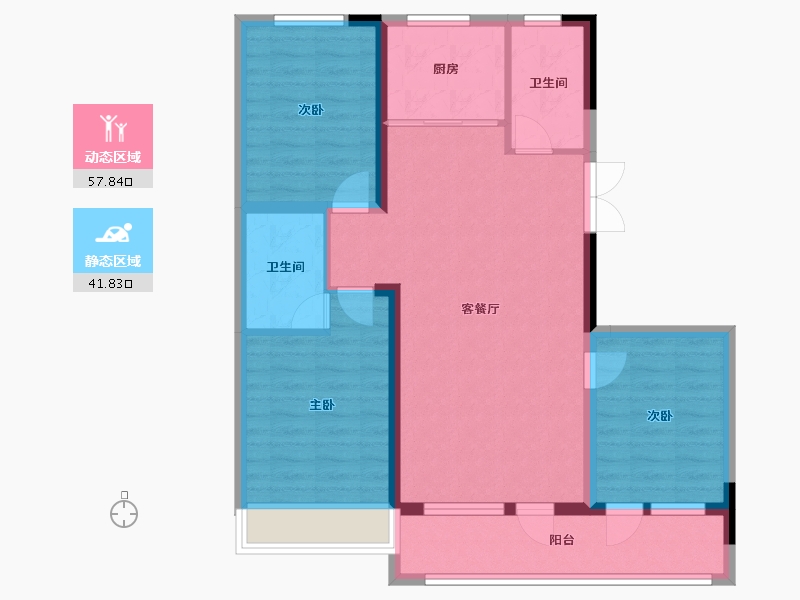 山东省-潍坊市-潍水春风-95.00-户型库-动静分区