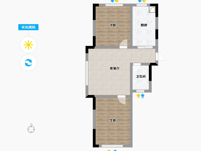 黑龙江省-鸡西市-贵宾南花园-85.00-户型库-采光通风