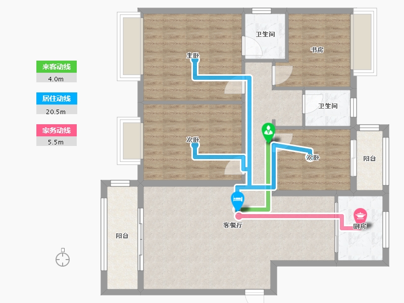 福建省-泉州市-风来小区-104.80-户型库-动静线