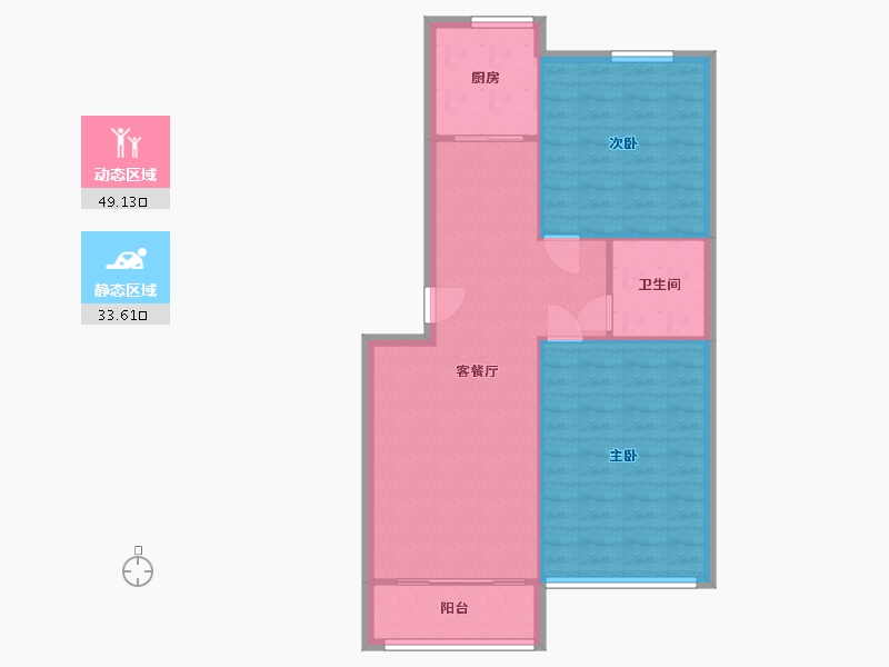 河北省-石家庄市-惠源小区-东区-86.00-户型库-动静分区