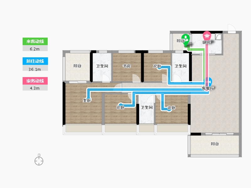 广东省-云浮市-筠城南山春天-134.12-户型库-动静线