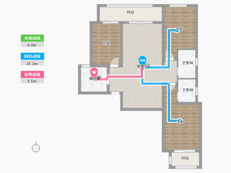 河南省-郑州市-华润置地琨瑜府-100.43-户型库-动静线