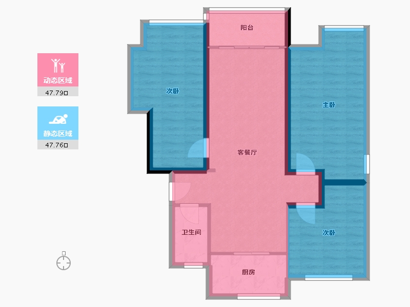 安徽省-宣城市-中建蓝城宣城桃花源-90.00-户型库-动静分区