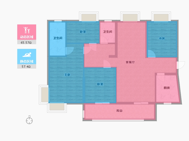 广东省-肇庆市-光大天骄御景-113.75-户型库-动静分区