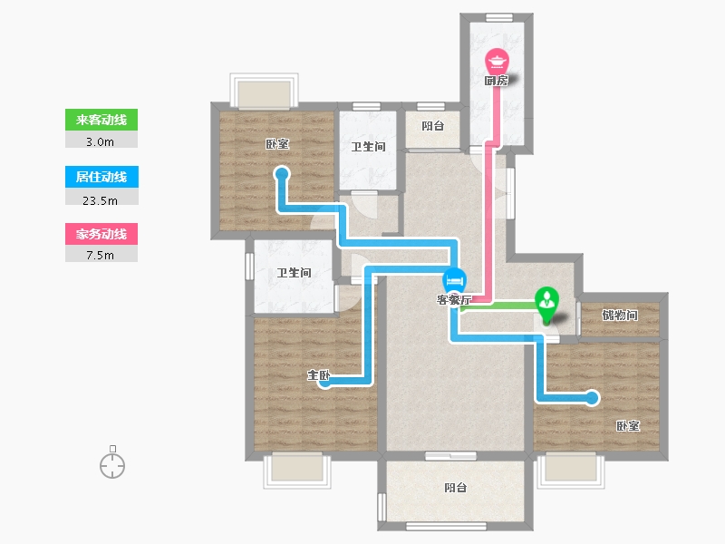 江西省-南昌市-聚贤雅苑-108.00-户型库-动静线