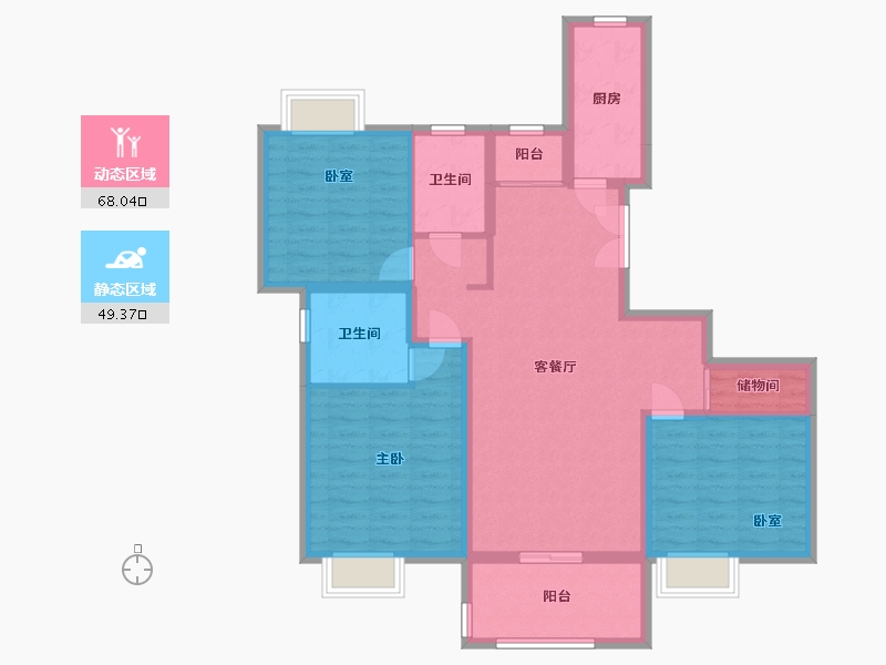 江西省-南昌市-聚贤雅苑-108.00-户型库-动静分区