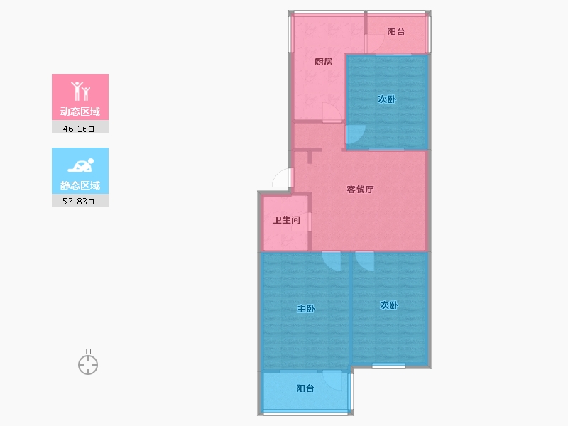 河南省-郑州市-丰产路47号院-89.00-户型库-动静分区