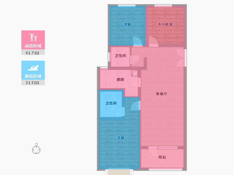 河北省-张家口市-尚峰悦庭-94.00-户型库-动静分区