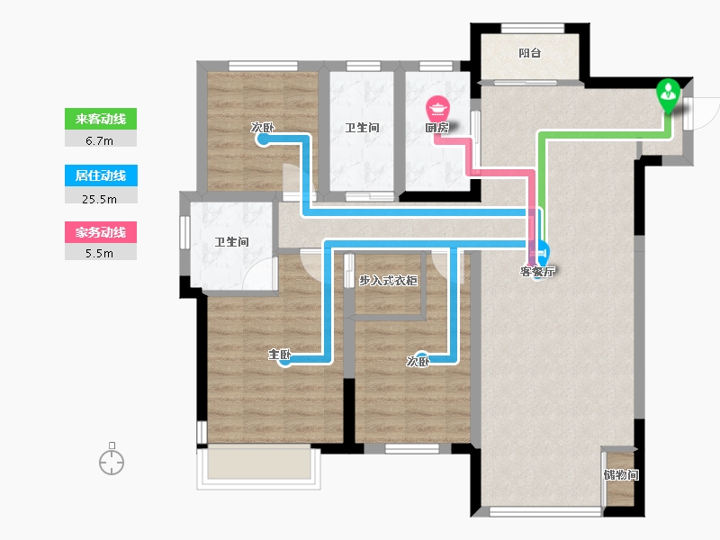 山东省-济南市-城建书院-105.39-户型库-动静线