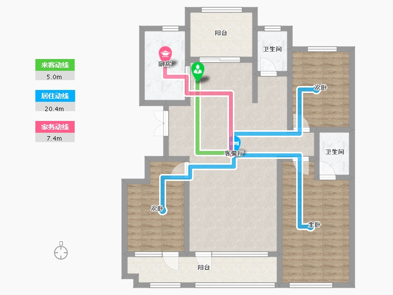 山东省-潍坊市-风华尚品-111.16-户型库-动静线