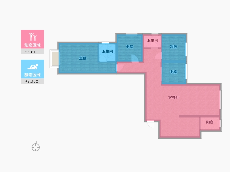 新疆维吾尔自治区-阿克苏地区-澜岸花园小区-110.00-户型库-动静分区