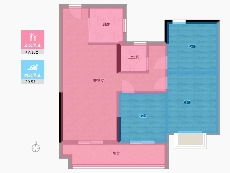 云南省-红河哈尼族彝族自治州-元阳府-71.20-户型库-动静分区