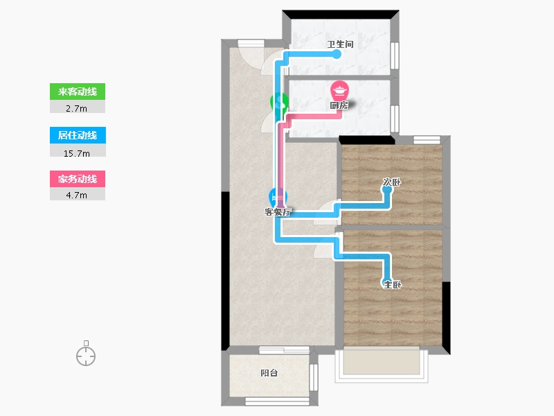 河北省-石家庄市-高远森霖城(一区)-70.40-户型库-动静线