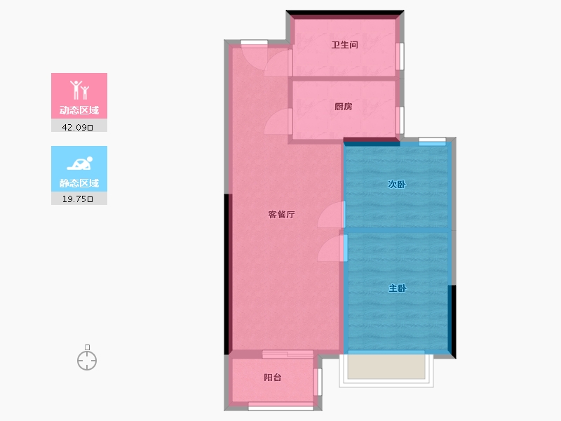 河北省-石家庄市-高远森霖城(一区)-70.40-户型库-动静分区