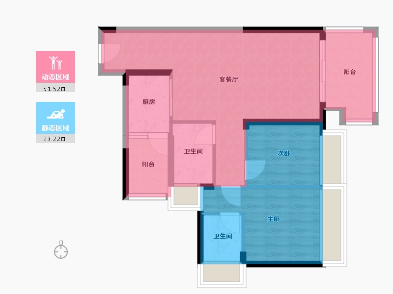 广东省-湛江市-恒俪湾-104.00-户型库-动静分区