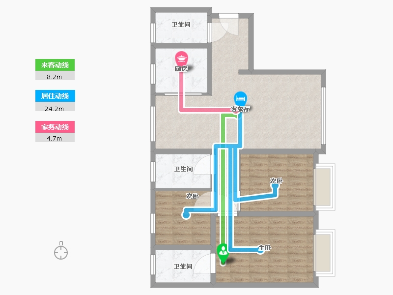 天津-天津市-大运河府-94.30-户型库-动静线