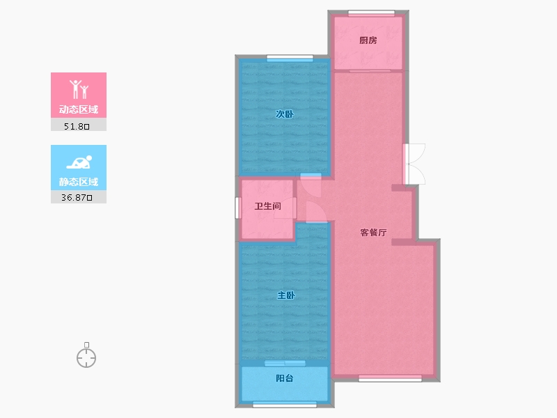 河北省-保定市-秀兰森活里-79.30-户型库-动静分区