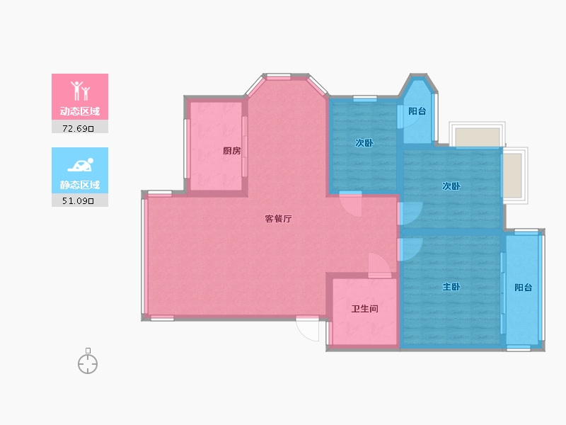 江苏省-泰州市-锦都国际花园-112.00-户型库-动静分区