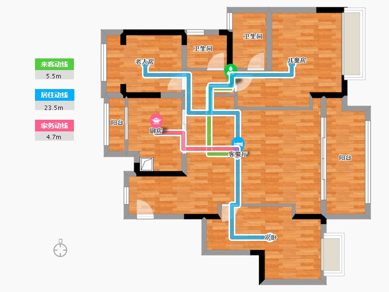 重庆-重庆市-和昱麟云-110.00-户型库-动静线