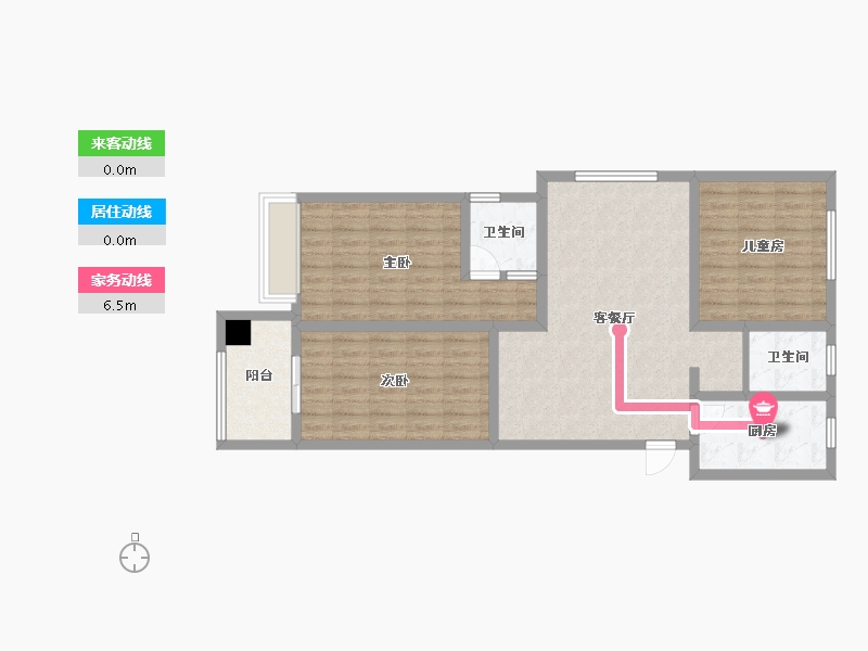 河南省-鹤壁市-水岸花语-94.40-户型库-动静线