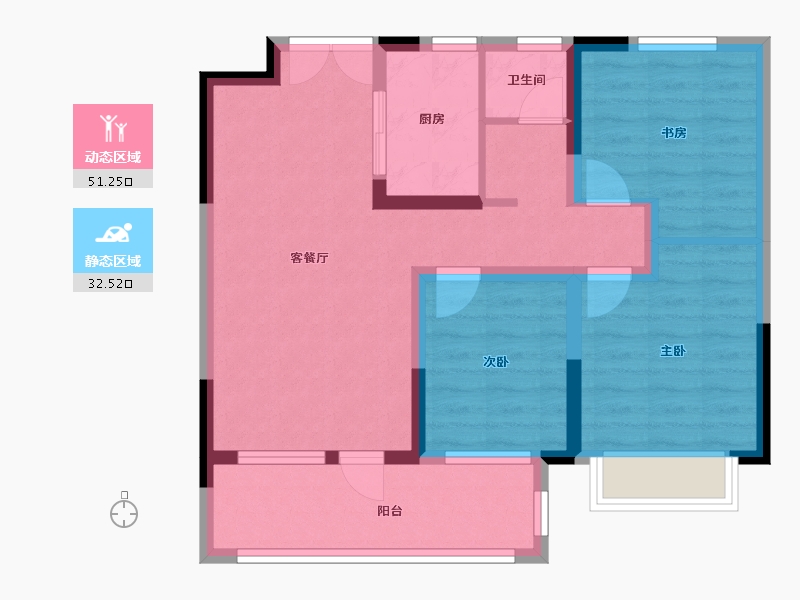 山东省-济宁市-尚龙原著-83.47-户型库-动静分区