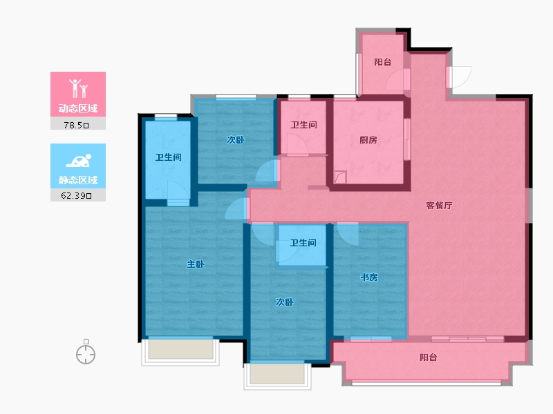 浙江省-台州市-万达悦海湾-127.20-户型库-动静分区