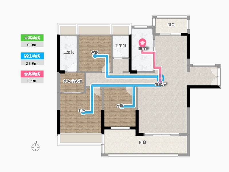 湖南省-怀化市-凯旋门-142.00-户型库-动静线