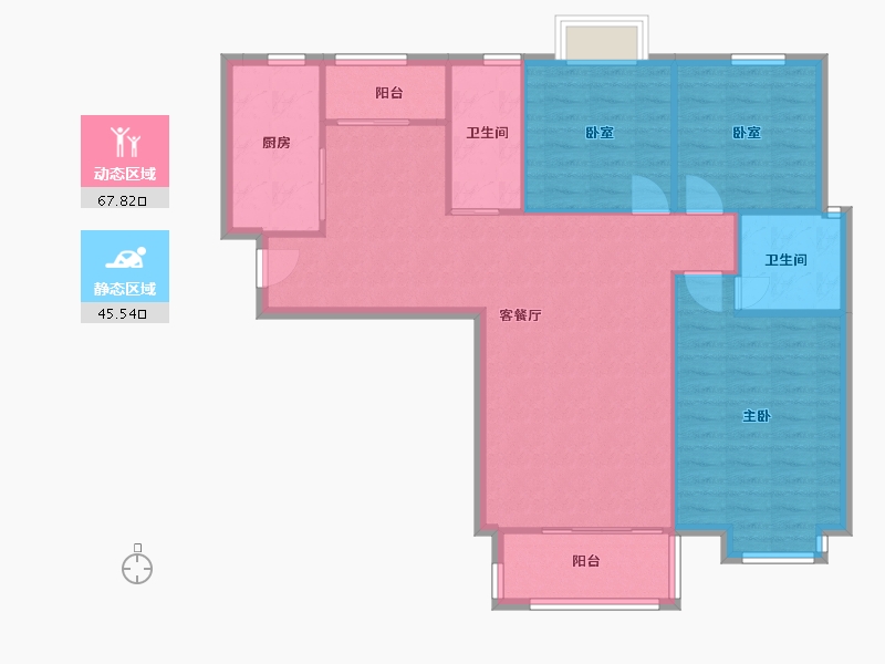 河北省-石家庄市-瑞城-104.00-户型库-动静分区