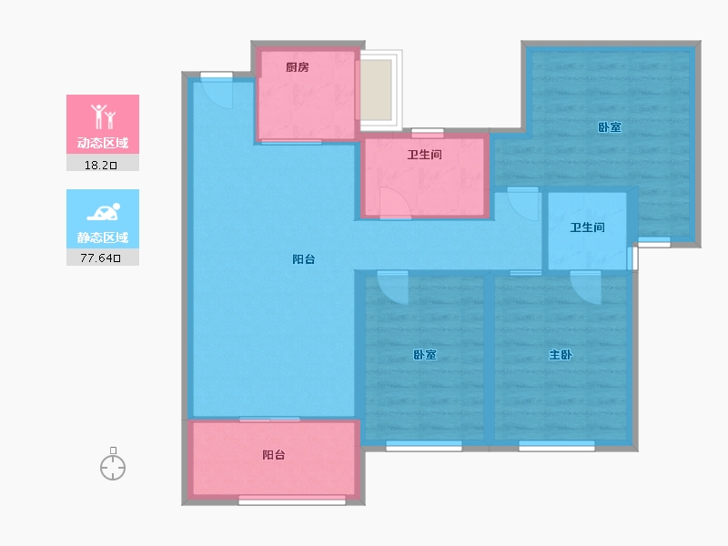 福建省-宁德市-海尚城-85.60-户型库-动静分区