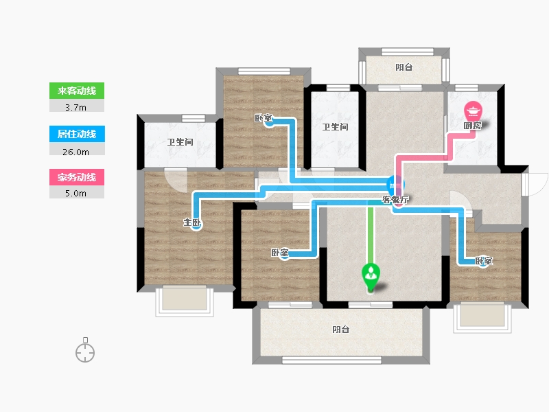 四川省-宜宾市-绿地城际空间站-97.60-户型库-动静线