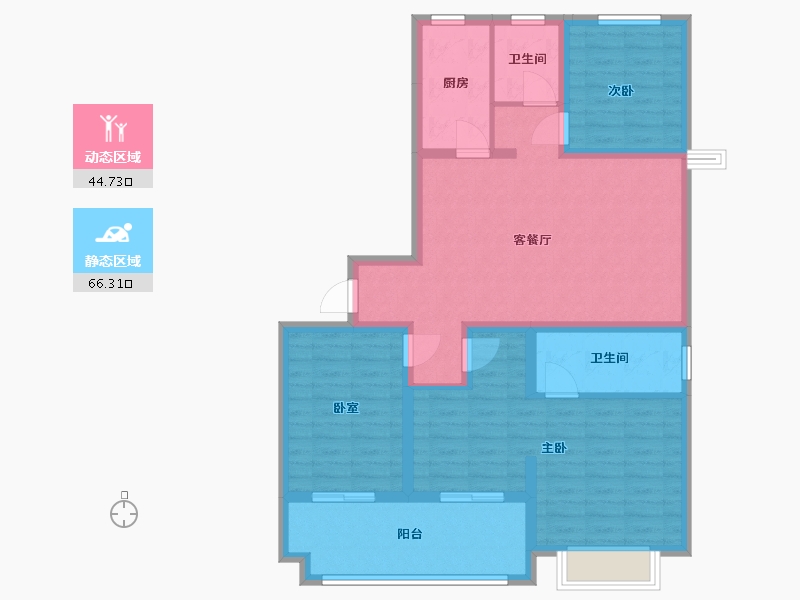 河南省-濮阳市-胜东花园-99.00-户型库-动静分区