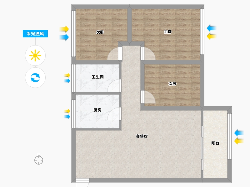 广东省-深圳市-金汇名园-79.67-户型库-采光通风