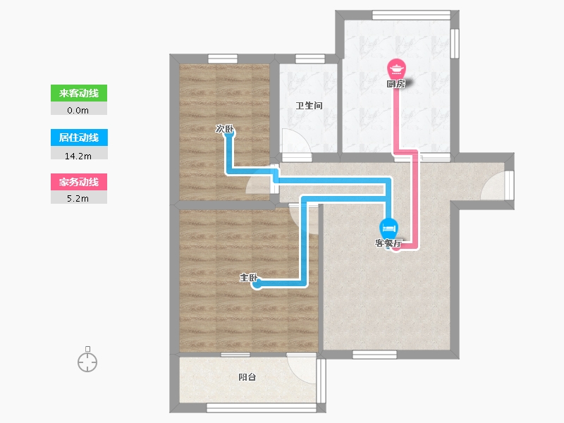 福建省-厦门市-康乐新村-一期-64.00-户型库-动静线