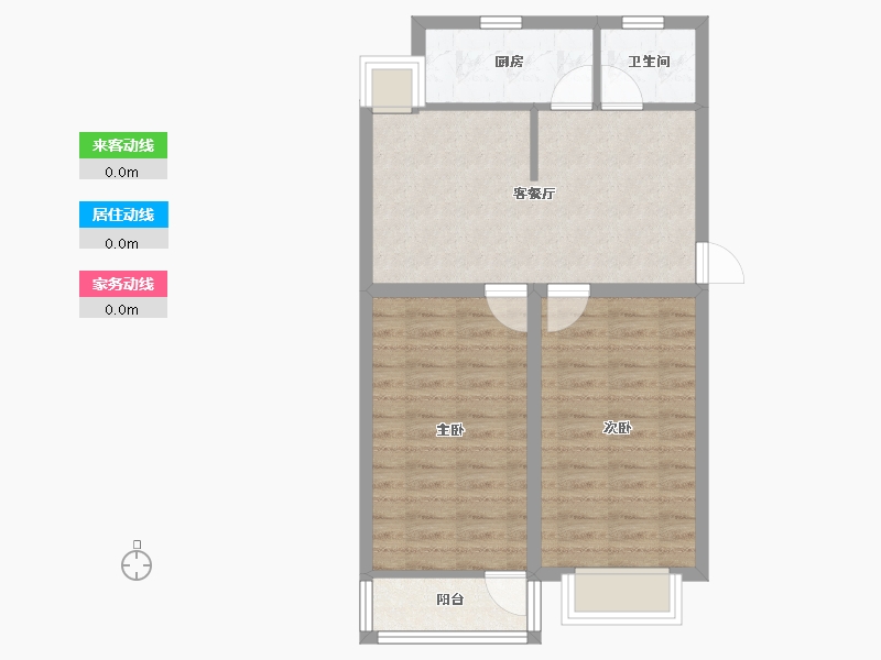 浙江省-杭州市-环西新村-62.00-户型库-动静线