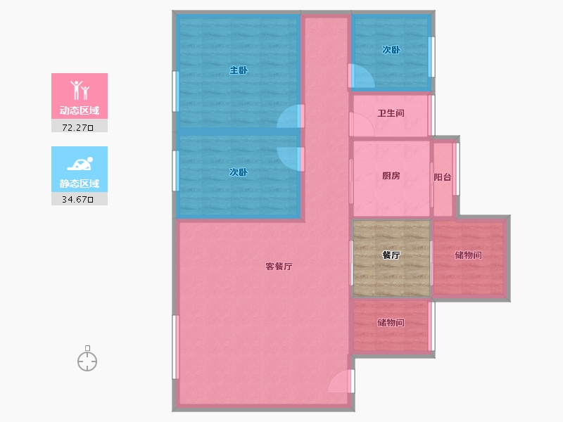 广东省-深圳市-金成时代家园-102.59-户型库-动静分区