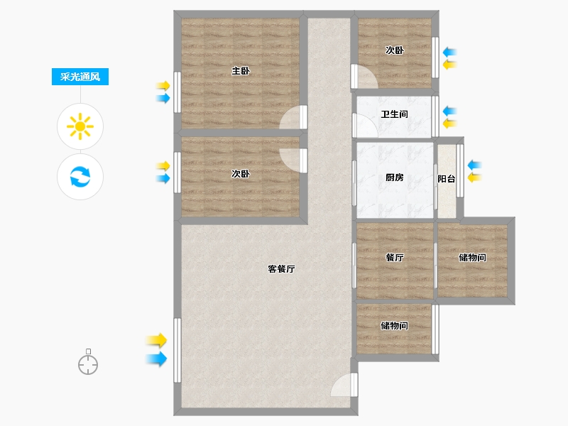 广东省-深圳市-金成时代家园-102.59-户型库-采光通风