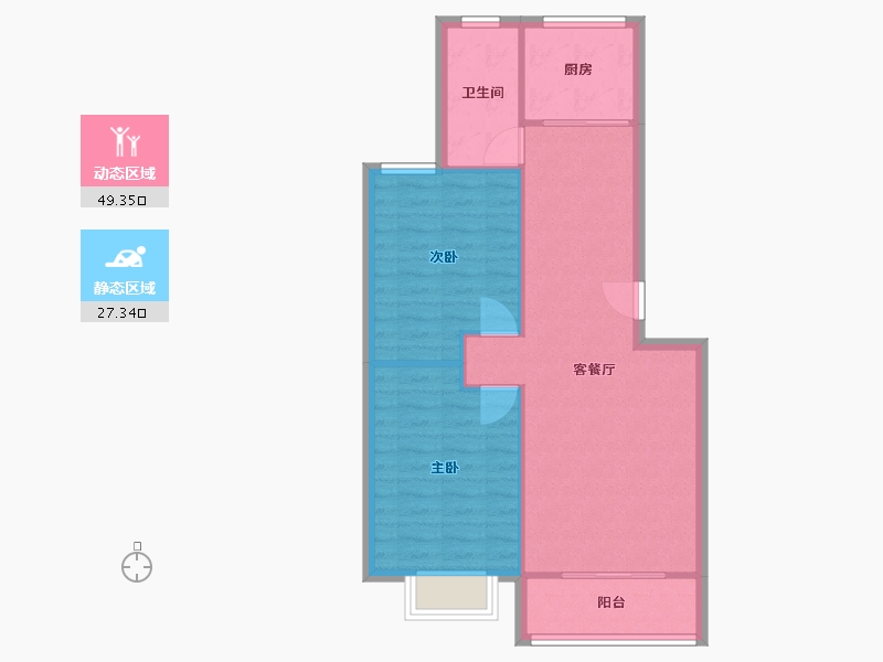 安徽省-马鞍山市-珍珠西园-69.99-户型库-动静分区