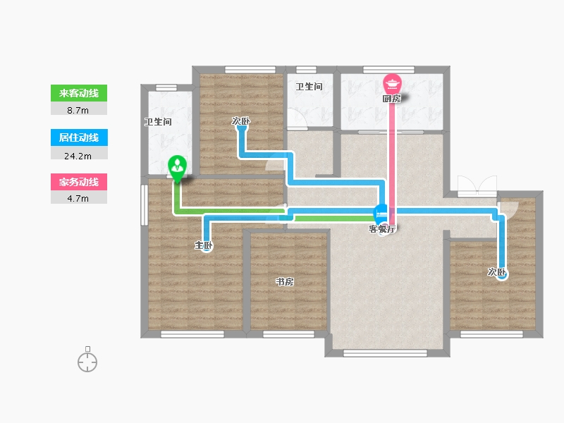 黑龙江省-牡丹江市-汇龙外滩-108.00-户型库-动静线